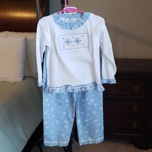 Smocked snowflake set